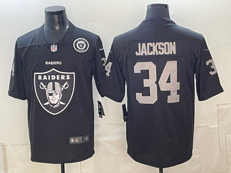 Men 2026 Oakland Raiders #34 Jackson black Nike Limited NFL Jersey 101206